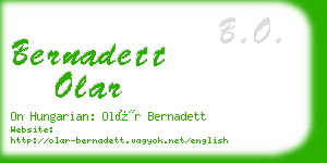 bernadett olar business card